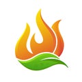 Fire flame logo icon.
