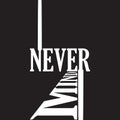 Never mind 3d -  Vector illustration design for poster, textile, banner, t shirt graphics, fashion prints, slogan tees, stickers Royalty Free Stock Photo