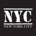 New York City - Vector illustration design for banner, t shirt graphics, fashion prints, slogan tees, stickers, cards, posters Royalty Free Stock Photo