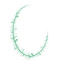 Vector Illustration Floral Open Circle Green Frames Background