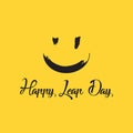 Happy Leap day or leap year slogan. 29 February, 2020, 366 days. 29th One extra day. Vector icon sign
