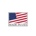 Made in USA United States of America. Vector illustration for badge, label or logo with flag Royalty Free Stock Photo