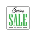 SPRING Sale advertisement.  Clearance, discount, promotion. Banner for business, online store, commerce. Vector sign Illustration Royalty Free Stock Photo