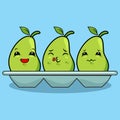 Illustration graphic vector set of cute Guava