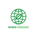 World Organic Logo icon vector
