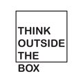 Think outside the box - Vector illustration design for banner, t shirt graphics, fashion prints, slogan tees, stickers, cards