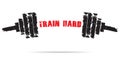 Train hard - Vector illustration design for banner, t shirt graphics, fashion prints, slogan tees, stickers, cards, posters