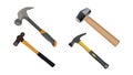 Illustration 4 style Hammers with white background.