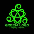 Vector Mandala Pattern Art Design Green Company Logo Royalty Free Stock Photo
