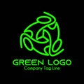 Vector Mandala Pattern Art Design Green Company Logo.