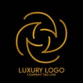 PrinVector Mandala Pattern Art Design Luxury Gold Company Logo.t Royalty Free Stock Photo