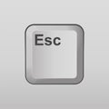 Esc Escape key icon. Royalty Free Stock Photo