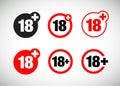 A eighteen years over icon set