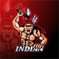 Indian esport logo mascot design Royalty Free Stock Photo