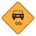 Carbon emission traffic sign