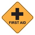 First aid traffic sign Royalty Free Stock Photo