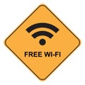 Free wifi traffic sign Royalty Free Stock Photo