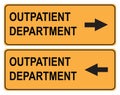 Outpatient department traffic sign