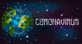 Coronavirus Covid-19 infects the planet Earth, banner. vector Royalty Free Stock Photo