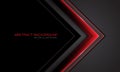 Abstract red metallic arrow direction on grey with black blank space design modern futuristic technology background vector Royalty Free Stock Photo
