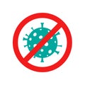 Coronavirus stop pandemic alert vector image