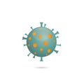 Virus icon design corona virus alert vector image Royalty Free Stock Photo