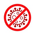 Wuhan Corona Virus, Covid-19, nCOV, MERS-CoV Novel Coronavirus Stop, Block, Anti Stamp. Red Vector 2019 2020 Warning Sign. Covid19