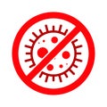 Wuhan Corona Virus, Covid-19, nCOV, MERS-CoV Novel Coronavirus Stop, Block, Anti Stamp. Red Vector 2019 2020 Warning Sign. Covid19 Royalty Free Stock Photo