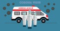 Corona virus medical teamwork. the phenomenon of the corona virus in wuhan China. simple design illustration