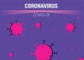 Coronavirus Background Vector Illustration flat design Royalty Free Stock Photo