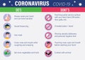 Coronavirus Infographic Vector Illustration, Covid 19 Royalty Free Stock Photo