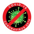 Stop COVID-19 coronavirus symbol vector