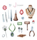 Jeweler for J letter. Royalty Free Stock Photo