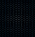 Metallic blue geometric background with hexagonal cell texture,  honeycomb grid seamless pattern, vector illustration with honey h Royalty Free Stock Photo