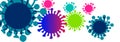 Colorful corona virus symbol