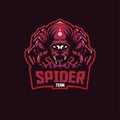 SPIDER MASCOT LOGO ILLUSTRATION FOR ESPORTS