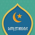 Eid Mubarak - Eid Al-Fitr - Eid greetings - Vector Iliustration