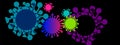 Colorful corona virus symbol