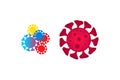 Colorful corona virus symbol