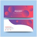 Modern gradient banner template, With simple geometric shapes, Easy editable and can be used for header background template for we