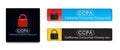 California Consumer Privacy Act CCPA symbol with lock illustration for editorial and websites Royalty Free Stock Photo