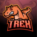 T-Rex mascot esport logo design Royalty Free Stock Photo