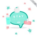 Stay Healthy Icon to Avoid Virus Corona, Vector