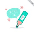 Stay Healthy Icon to Avoid Virus Corona, Vector