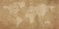 World map vintage background. White dots world map brown vintage background.