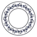 Decorative round floral frame