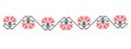 Traditional folk floral seamless border - cross stitch design