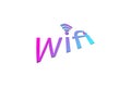 Wifi icon and text colored