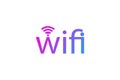 Wifi icon and text colored