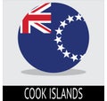 Cook island country flag icon with a white background